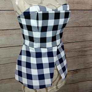 Finders Keepers gingham bustier L NWT